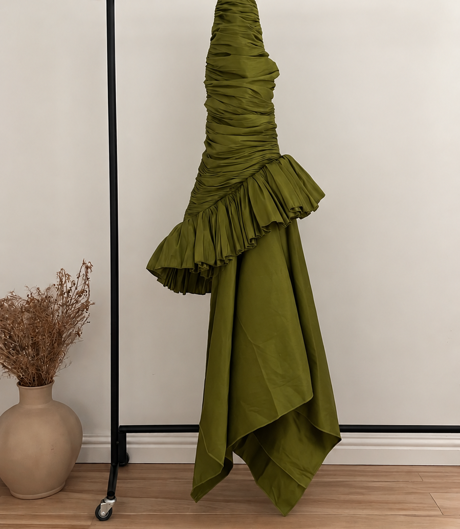 Ekialo Maria Dress - Olive Green