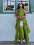 Ekialo Maria Dress - Olive Green