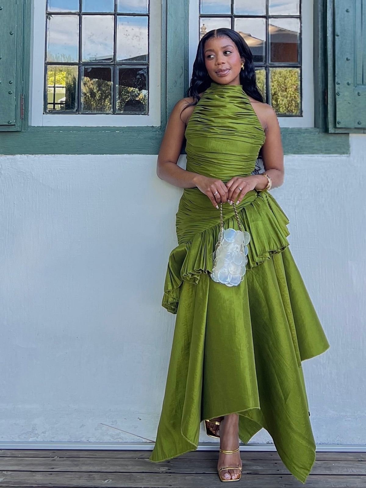 Ekialo Maria Dress - Olive Green