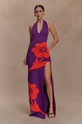 Stacy Knit Halter Maxi Dress - Multicolour