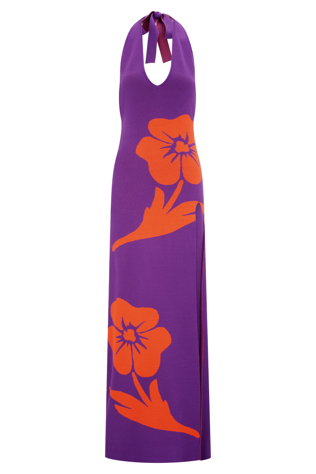 Stacy Knit Halter Maxi Dress - Multicolour