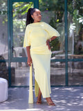 Backless Maxi Dress - Butter Yellow