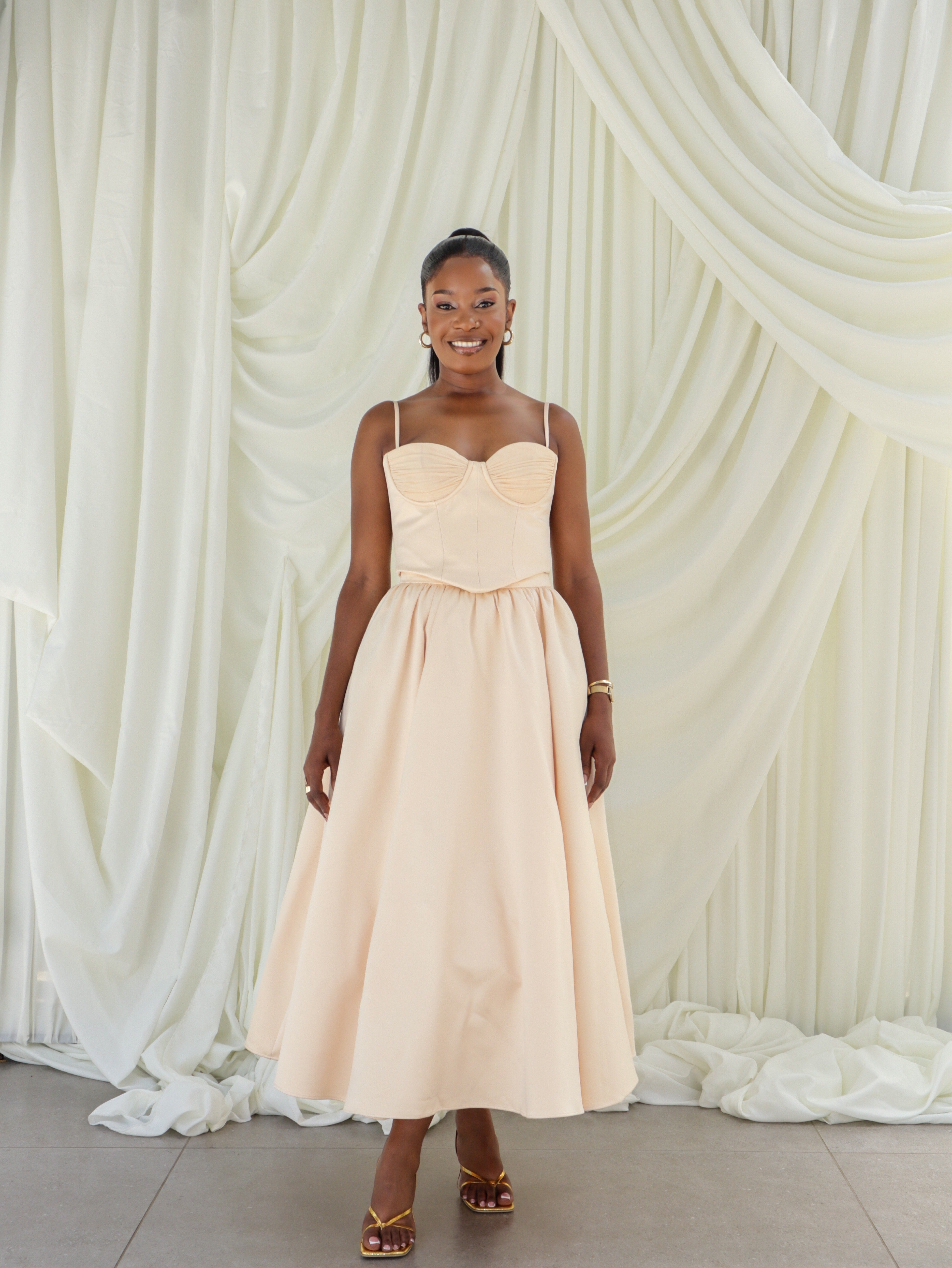 Satin Corset Top & Skirt