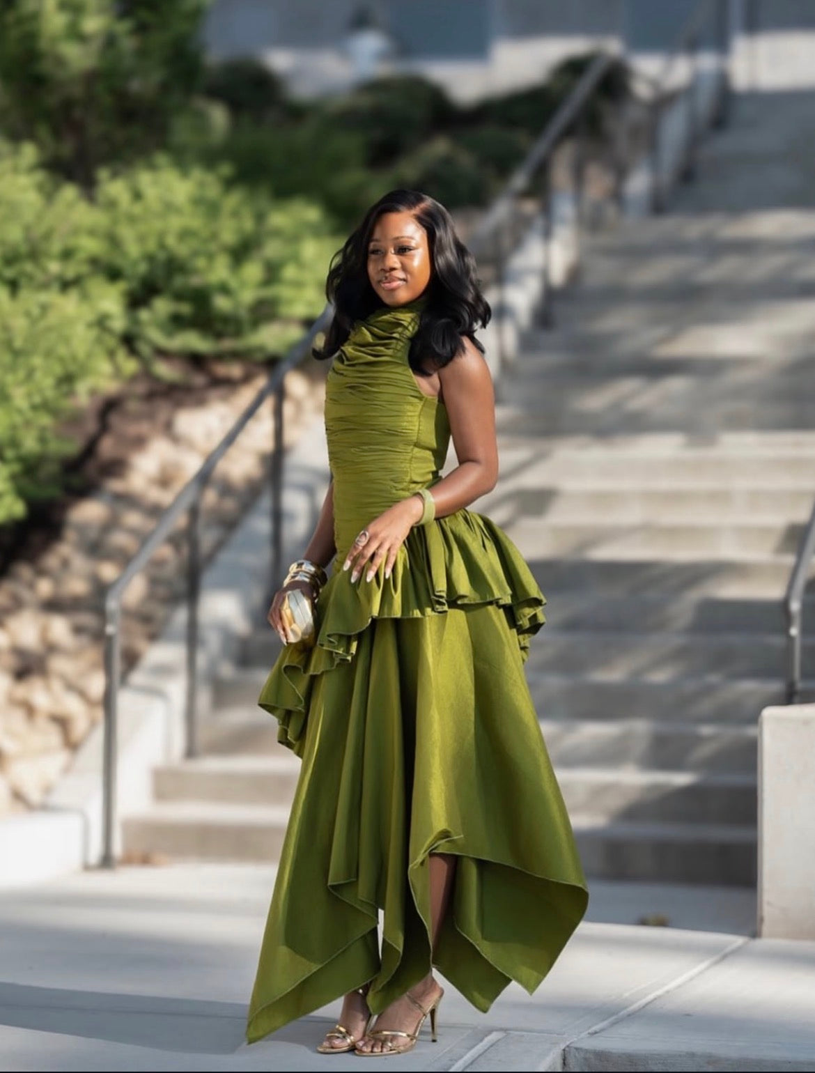 Ekialo Maria Dress - Olive Green