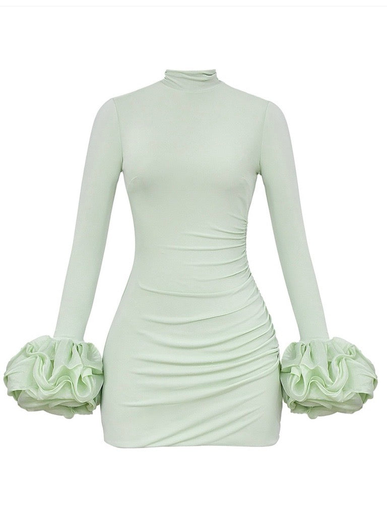 Camilla Ruffle Cuff Mini Dress