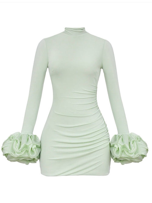 Camilla Ruffle Cuff Mini Dress