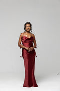 Slip Maxi Dress - Burgundy