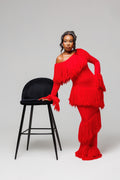 IGHO Fringe Dress - Red