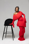 IGHO Fringe Dress - Red