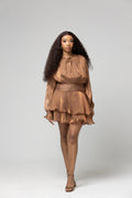 Mini Tiered Dress - Rust